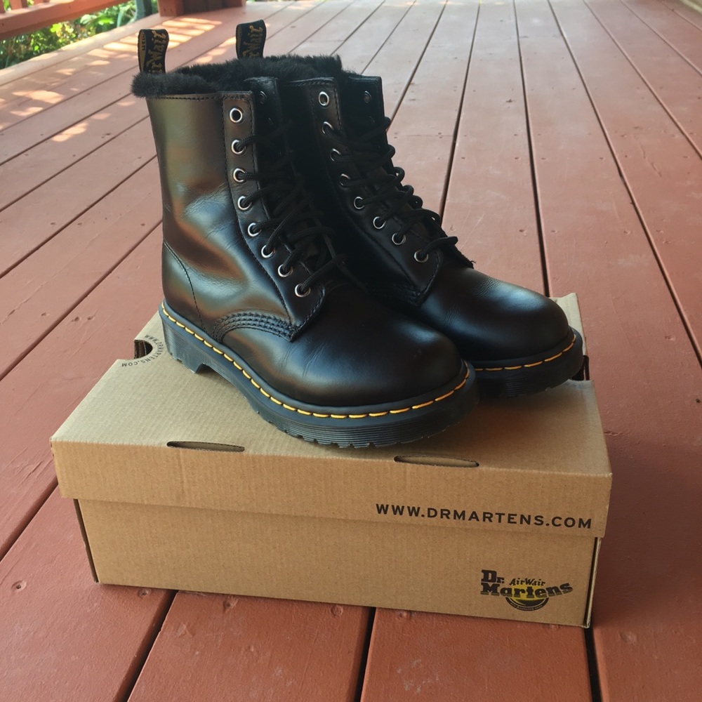 Dr. Martens 1460 Serena Boots in Dark Grey